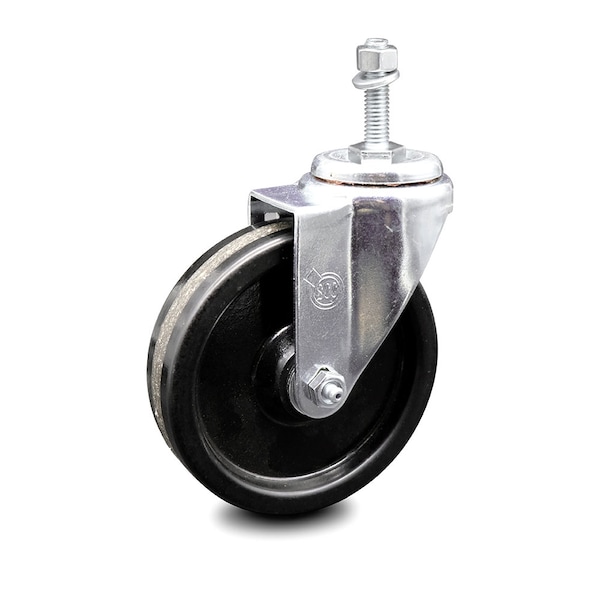 5 Inch Phenolic Wheel Swivel 10mm Threaded Stem Caster